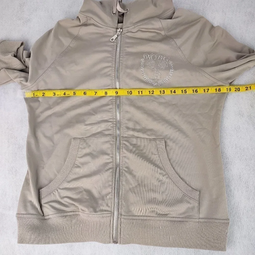 BCBG MaxAzria Tan/Beige/Light Brown, Women's Zip Up Hoodie. Size Large - Picture 12 of 16